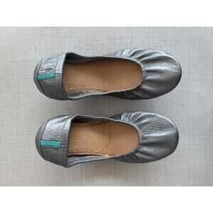Tieks by Gavrieli Ballet Flats Metallic Pewter Leather Size 9